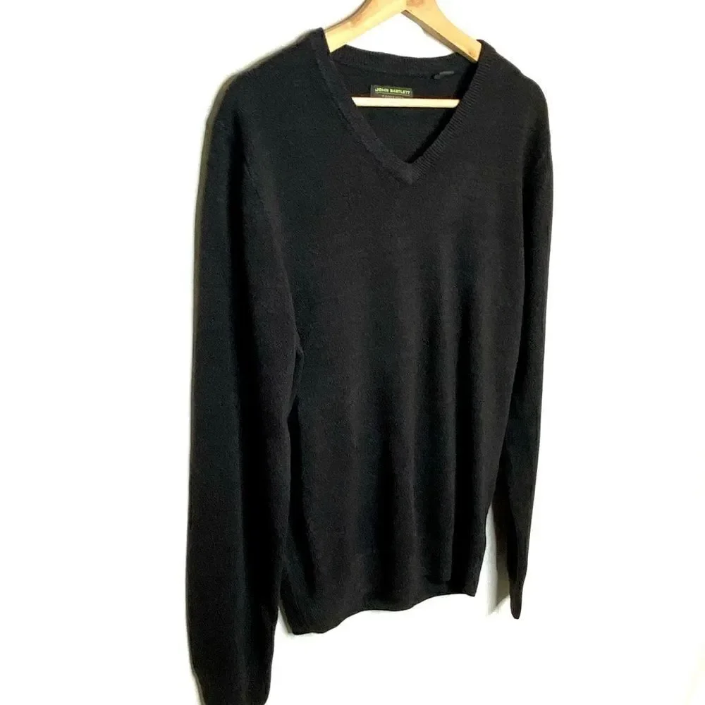 John Bartlett consensus charcoal v neck sweater